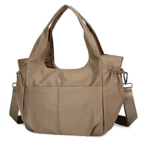 9 colors solid oxford large female bag hobos big tote bag lightweight travel shoulder bags high quality fashion brand handbag