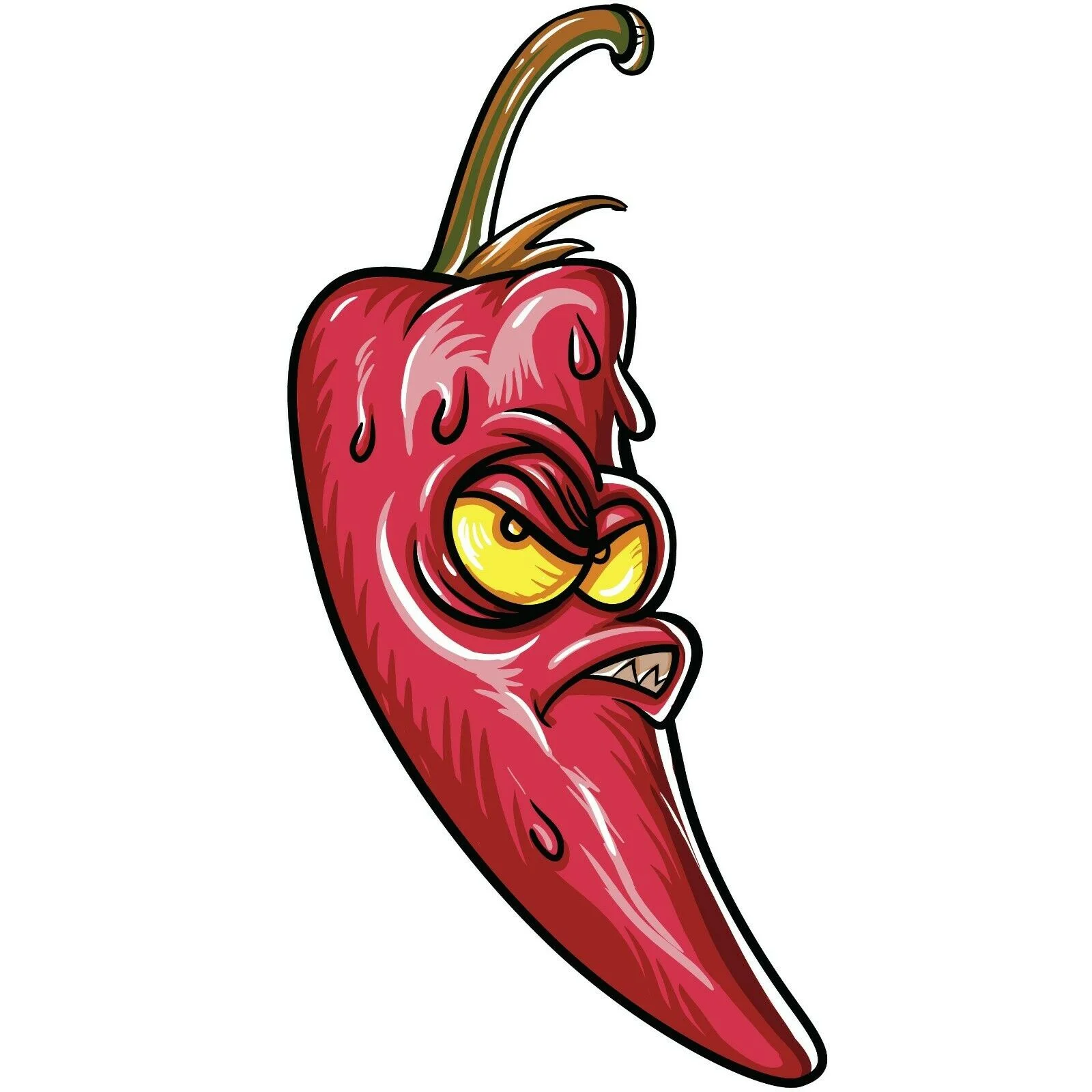 

For Chili Pepper Wall Decal Car Window Truck Decor Laptop Angry Sticker LO225