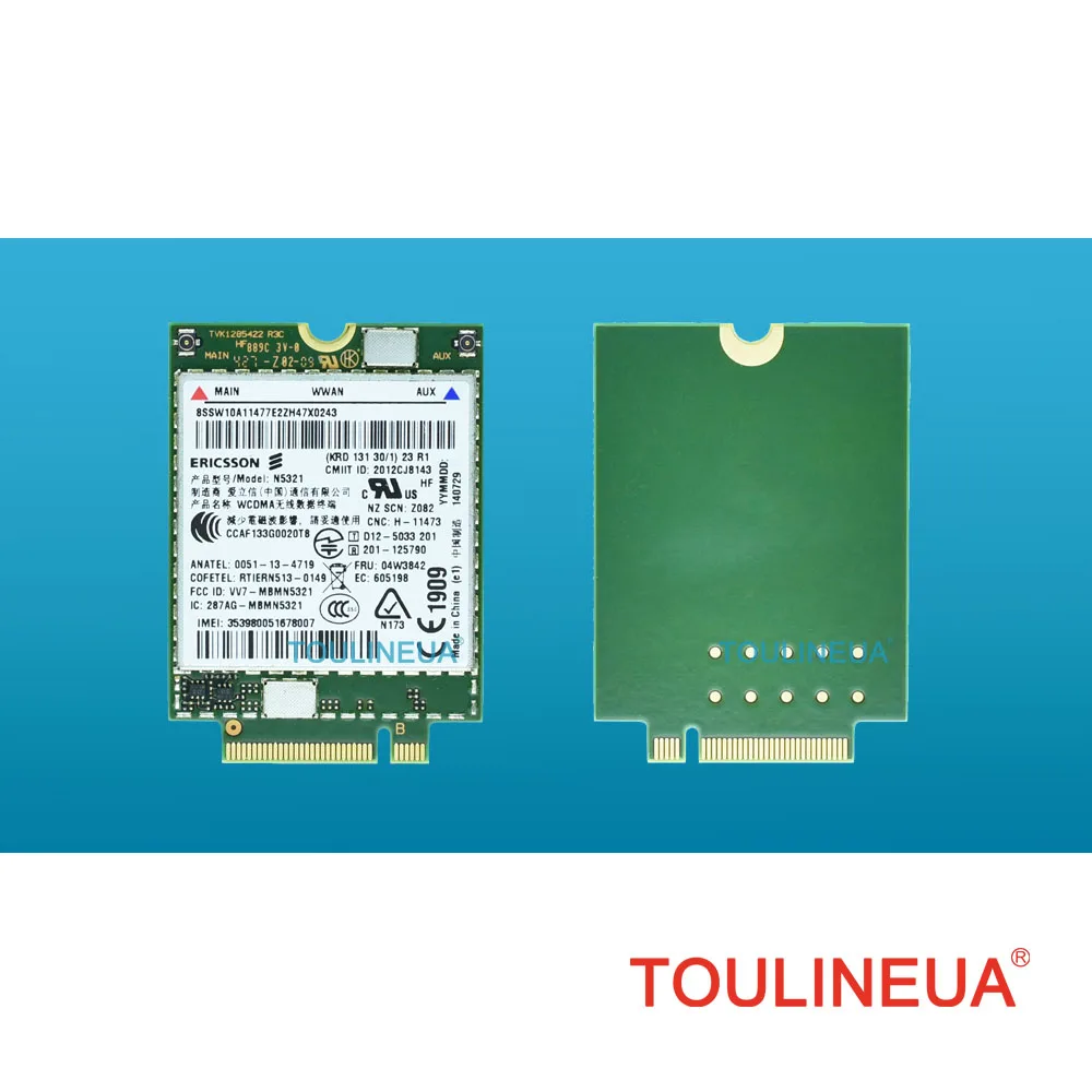 Сетевая карта Ericsson N5321 N5321gw FRU 04W3823/04W3842 HSPA + для ThinkPad new x1 carbon X230s X240S t431s T440 S540 W540 3G|network