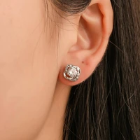 flower dangle earrings for women korean fashion hollow ear studs simple windmill earring jewelry accessories party gift 2021