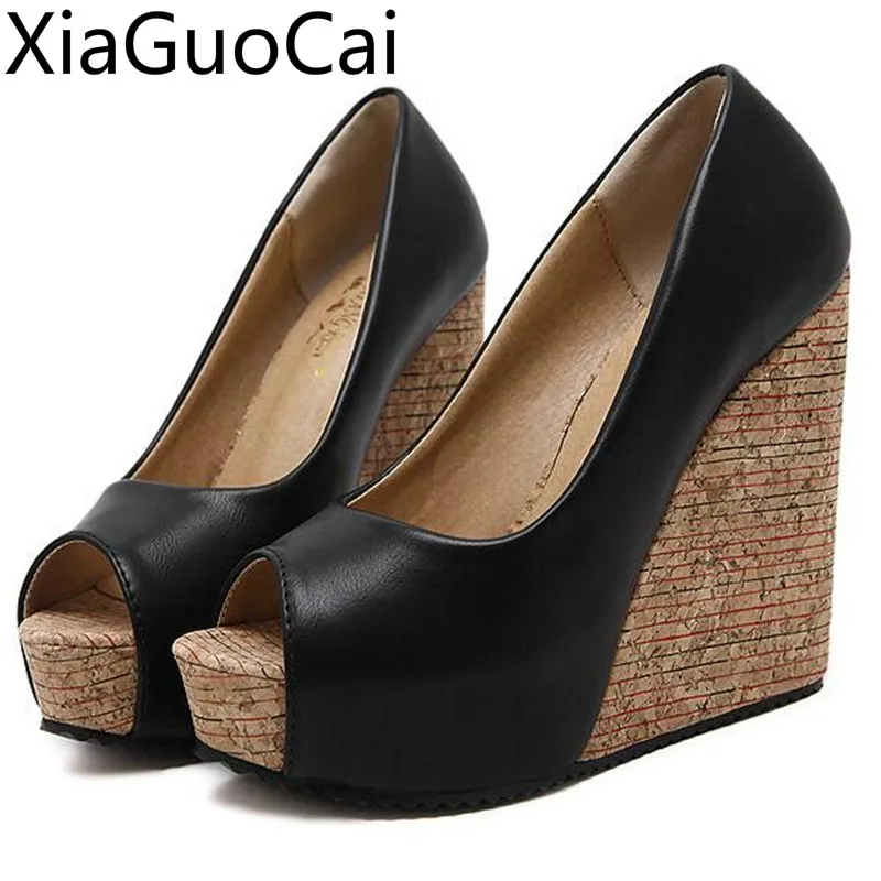 Туфли лодочки женские на высоком каблуке повседневные водонепроницаемые