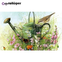 diamond painting full squareround drill bird watering can 5d daimond painting embroidery cross stitch crystal mosaic pic z352