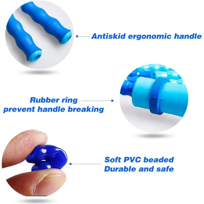 4 упак. Мягкая украшенная бисером скакалка регулируемая спутывающаяся Скакалка