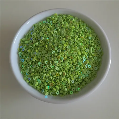 AB light green Пайетки 3 мм круглые плоские свободные блестки для рукоделия одежды платья украшения Швейные аксессуары для одежды Lentejuelas Para Coser - Цвет: AB light green