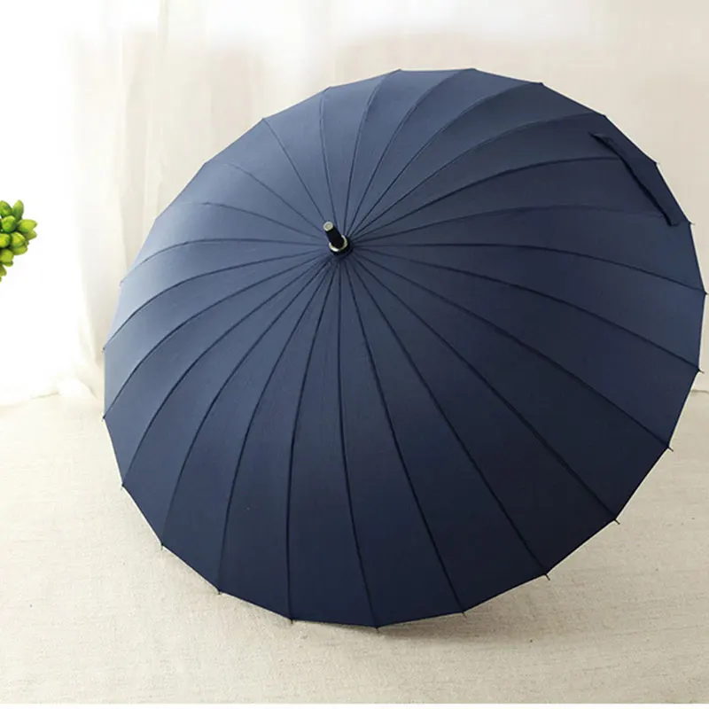 

Creative Handle 24k Strong Windproof High Quality Business Umbrella Rain Women Long Golf Fiberglass Family Men Umbrella Paraguas