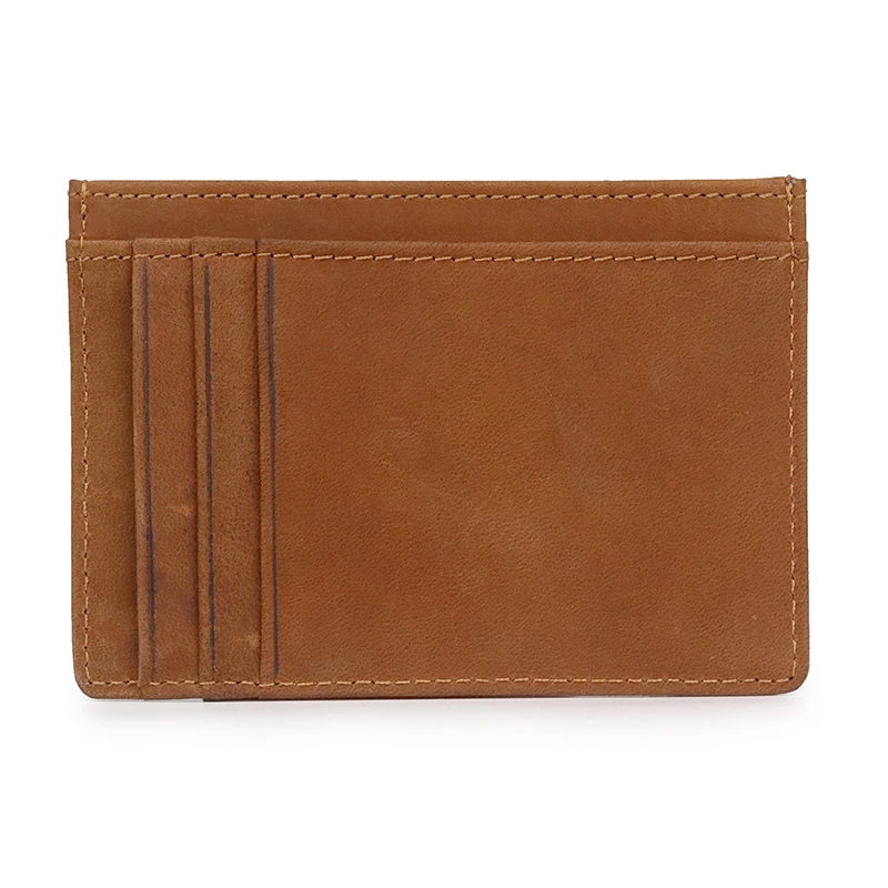

Genuine Leather RFID Blocking zipper card holder Credit Cart Wallet mini slim wallet card & id holders man busines