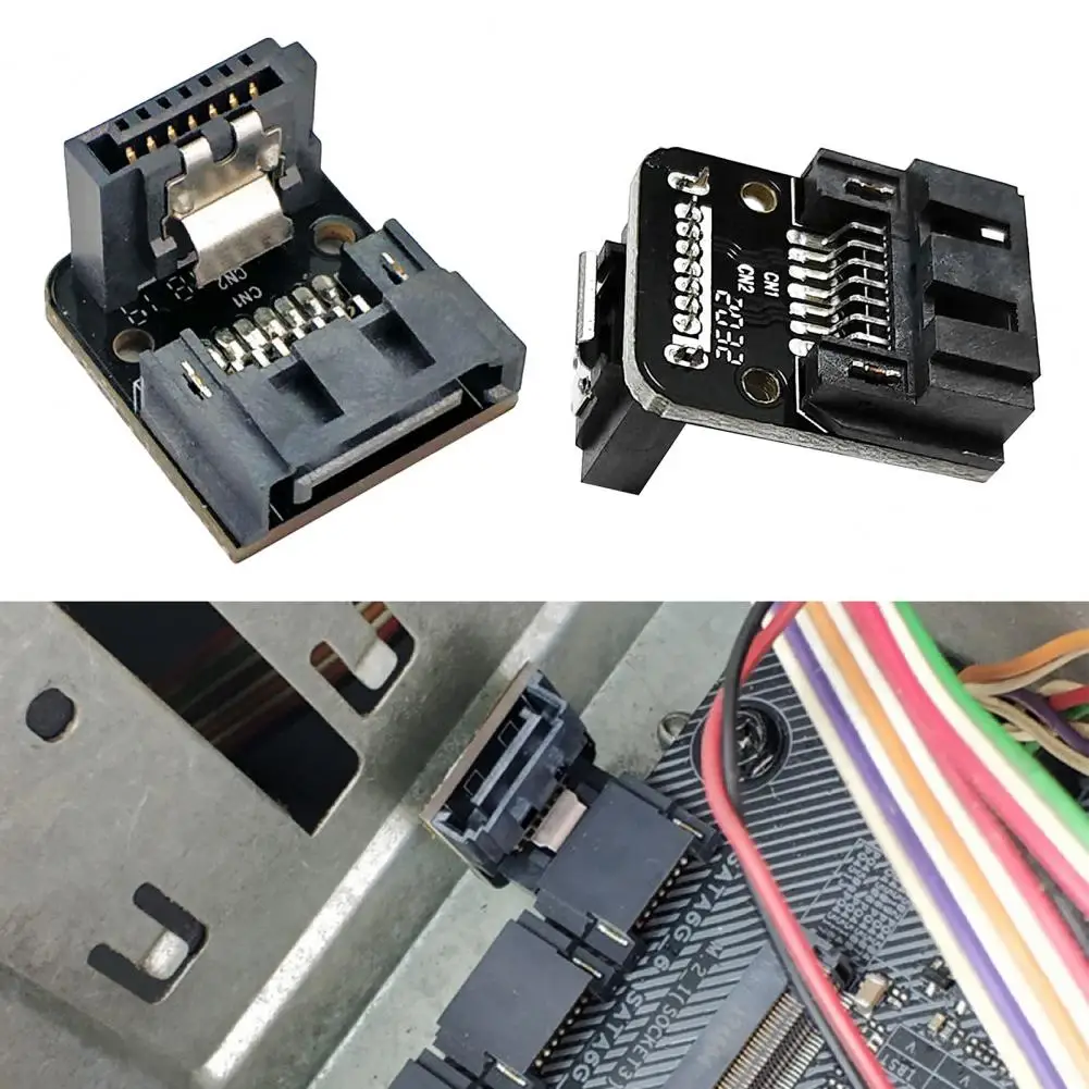 Отличная материнская плата SATA 7Pin 90 градусов угловой Быстрый конвертер Plug Play