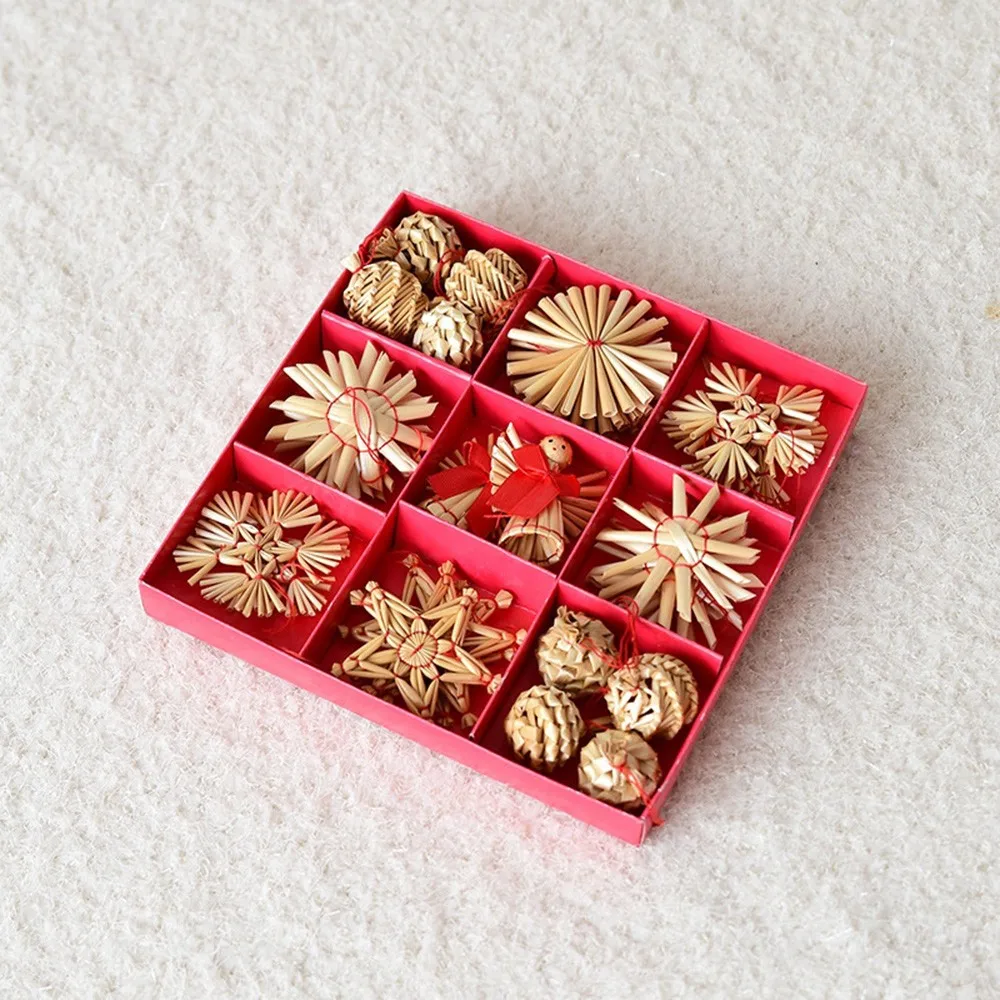 Натуральная пшеничная соломенная плетеная подвеска пентаграмма шар в форме