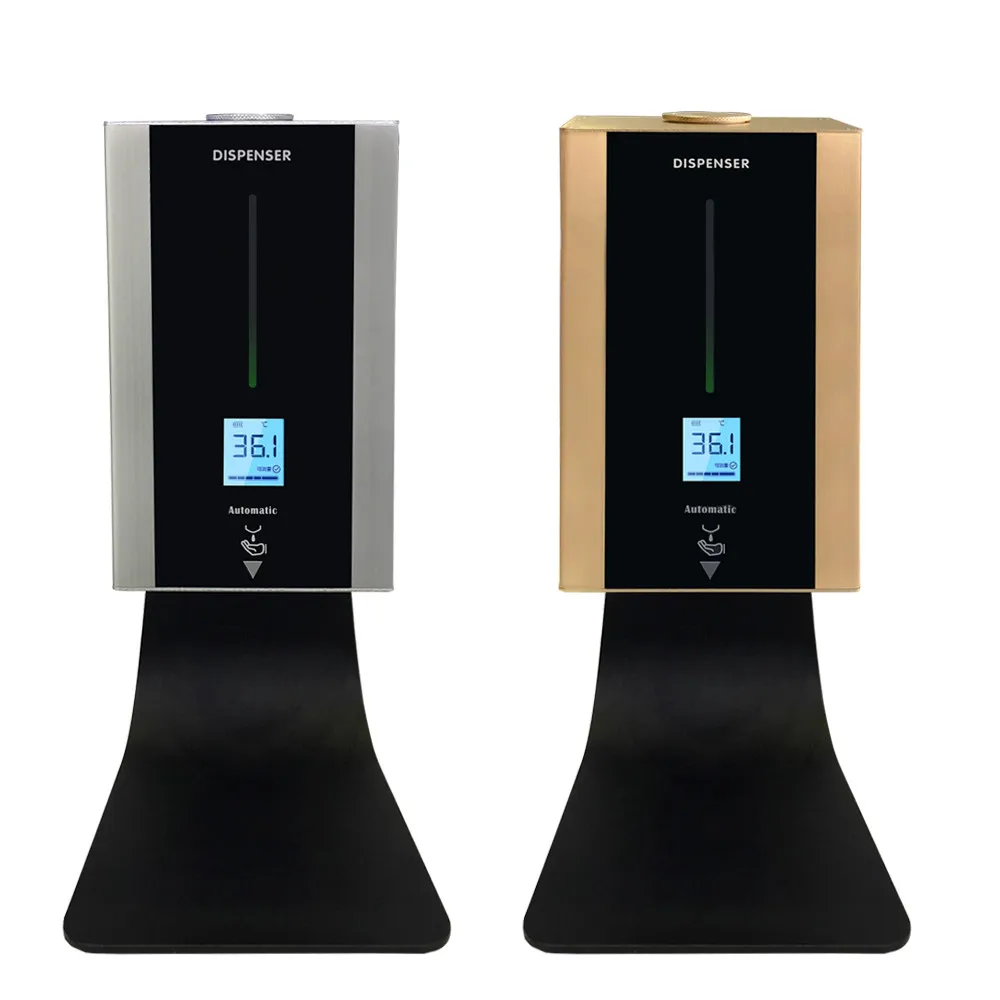 

No Touch Hand Sanitizer 1000 Ml Automatic Soap Dispenser Stainless Steel Temperature Thermometer