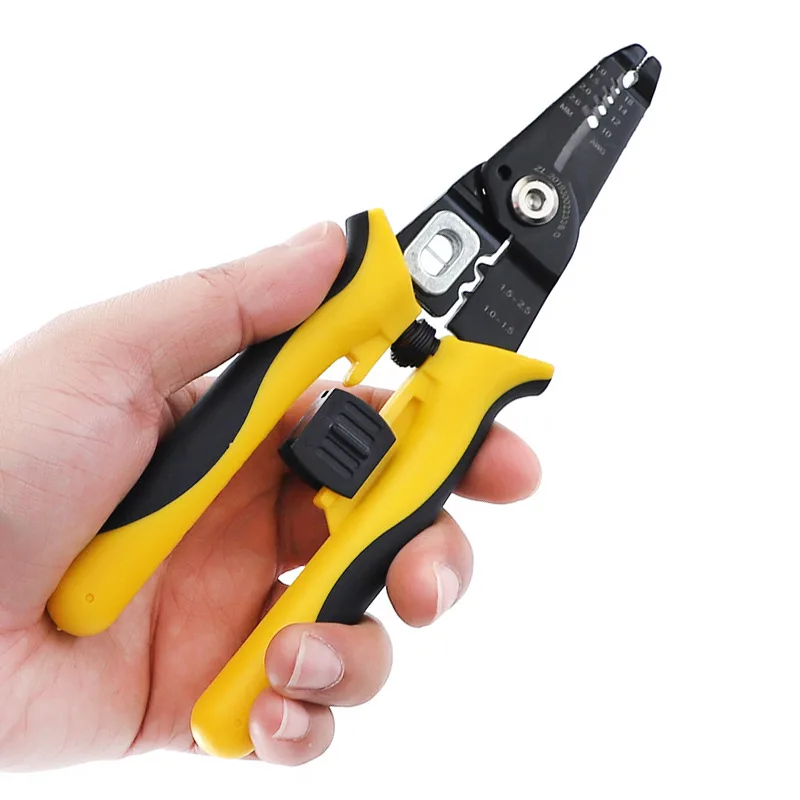 

Portable Wire Stripper Pliers Crimper Cable Stripping Crimping Cutter Hand Tool for Electrical