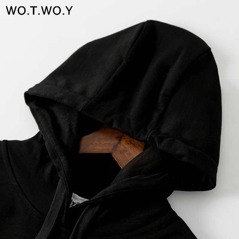 WOTWOY осенняя уличная одежда с принтом капюшоном женское платье 2019 длинным рукавом