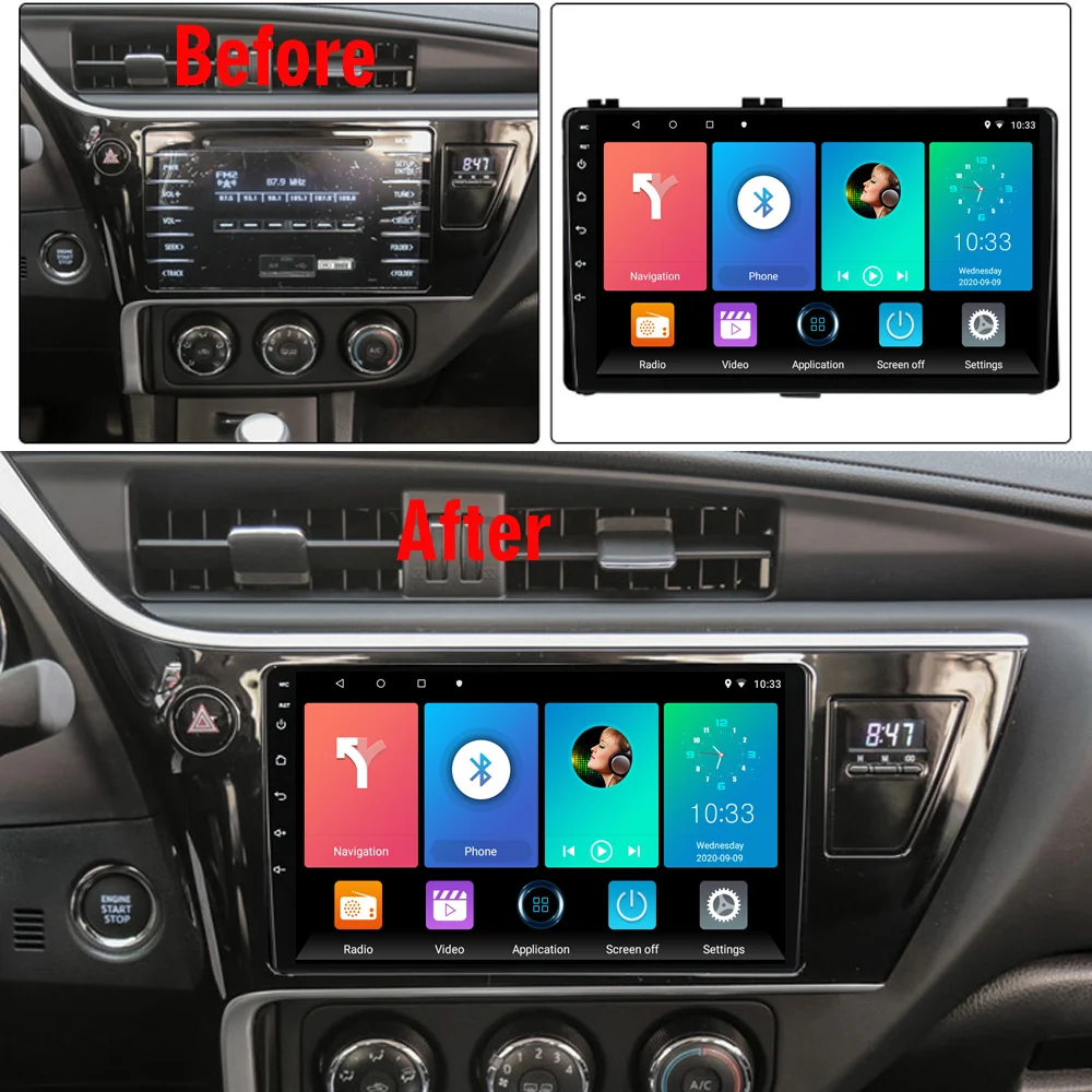 Eastereggs 2 Din Android Car Radio for Toyota Corolla 11 Auris E180 2017 2018 Multimedia Player GPS Navigation Autoradio | Автомобили и