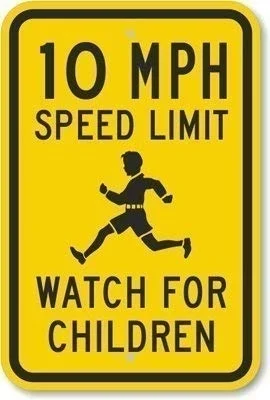 

Warning Caution 10 Mph Speed Limit Watch for Children Aluminum Sign for Garage Easy to Mount Indoor & Outdoor Use Metal Sign