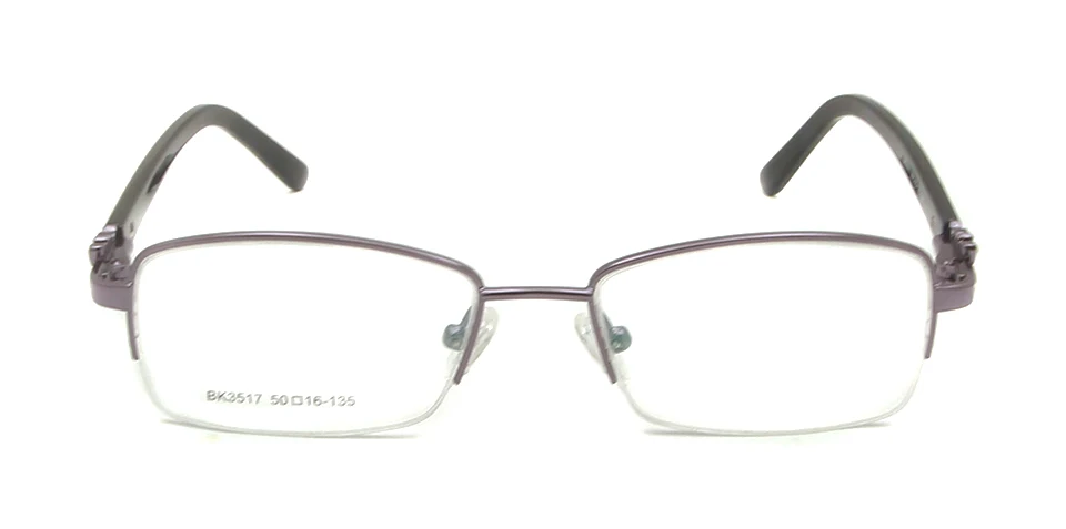 Rhinestone Women'S Eyeglasses Frame With Diamonds Golden Women Half Rim Metal Optical Frame Alloy Woman Square Glasses