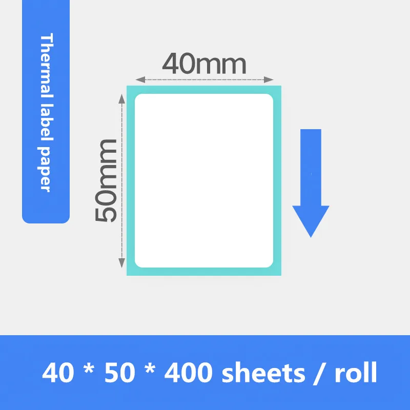 

40 * 50 mm * 400 sheets / roll thermal label paper supermarket shelf product price barcode QR code printer sticker