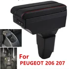 Подлокотник для PEUGEOT 206 PEUGE O207, центральный контейнер для хранения, товары для автостайлинга, аксессуары для интерьера