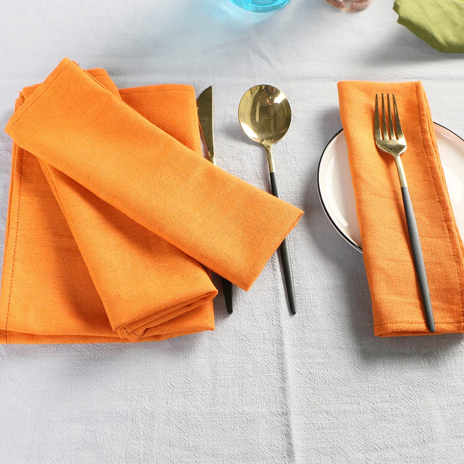 

12PCS Customizable Economic Durable Cloth Napkins,Reusable Fabric Placemat,for Kitchen Dining Table Restaurant Hotel Decoration