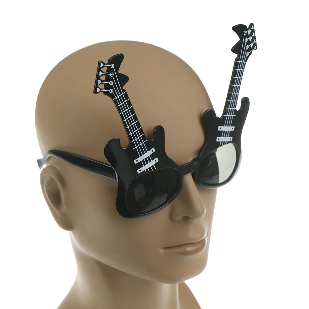 

1pc Cute Photobooth Props Festive Party Supplies Decorated Guitar Costume Glasses Night Party Favors Eyewear Dress Accessories
