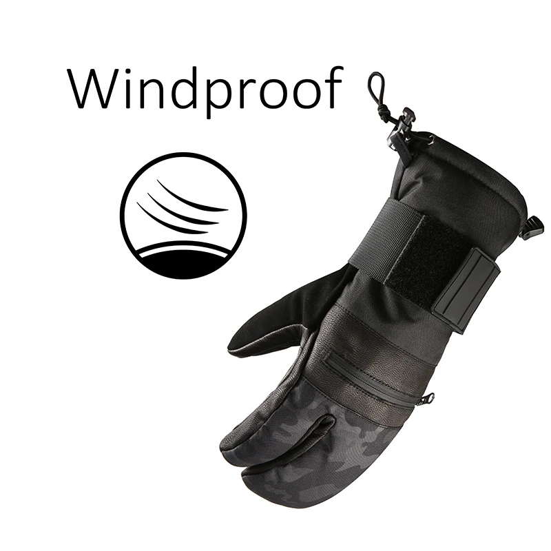 Перчатки для лыж New Design Winter Warm and Comfort Snowmobile Snow для зимних видов спорта на открытом воздухе и сноубординга.