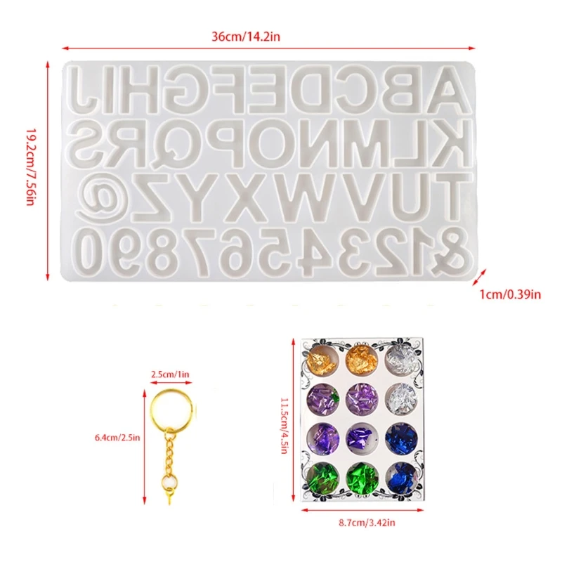 

English Letter Pendant Resin Mold 26pcs Alphabet Letter Silicone Casting Mold