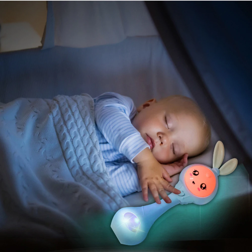 Игрушки для раннего обучения безопасный материал ручной Колокольчик мигающий