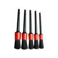 5pcs car detailing brushes auto cleaning brush set for cleaning wheels tire interior exterior leather air vents car kit tool