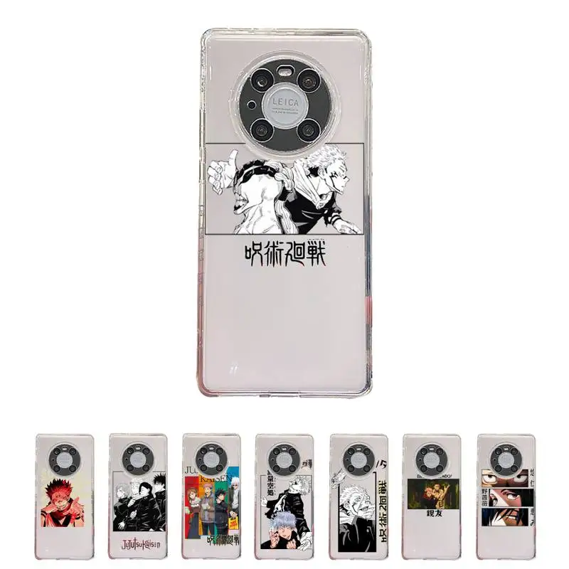 

Jujutsu Kaisen Japan Anime Phone Case Transparent For Huawei enjoy 20 10 9 8 7 S SE E C Z pro plus lite Soft TPU Mobile bags