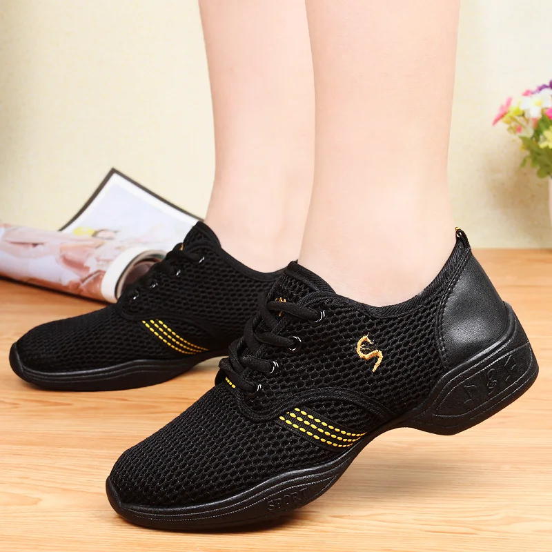 Кроссовки женские мягкие туфли для танцев легкие дышащие тренировок на открытом