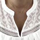 Весенне-летнее Новое Женское простое металлическое ожерелье с подвеской в стиле ретро подарок для женщин изысканное ожерелье с надписью LOVE ювелирные изделия