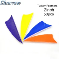 50pcs archery turkey feathers vane universal shield feather arrow fletching wing for archery hunting target bows diy tool