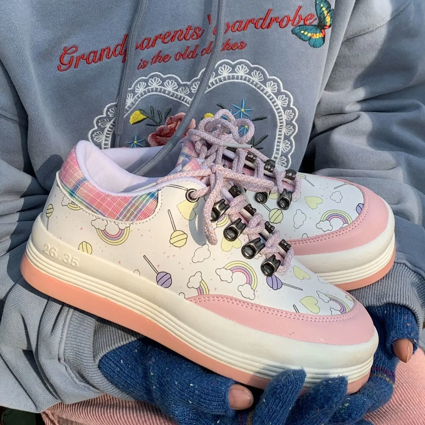 

Women's Sneakers Kawaii Shoes Autumn Running Vulcanized Cute Lolita Fashion Harajuku Platform Casual Sports Flats