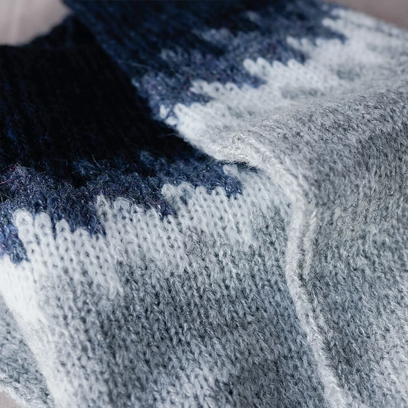 Женские зимние Джемперы винтажный свитер с геометрическим узором стиль бохо