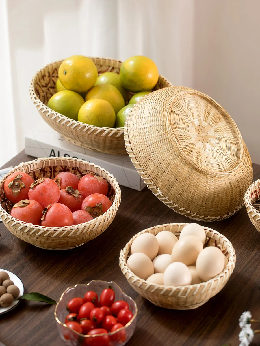 Корзина для хранения хлеба из вьетнамская бамбуковая корзина ротанга фруктов