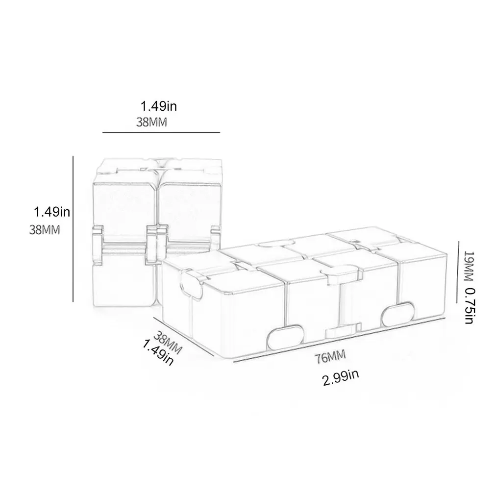 

High Texture Infinity Cube Magic Cube Aluminum Alloy Professional Competition Speed Puzzle Adult Decompression Toys