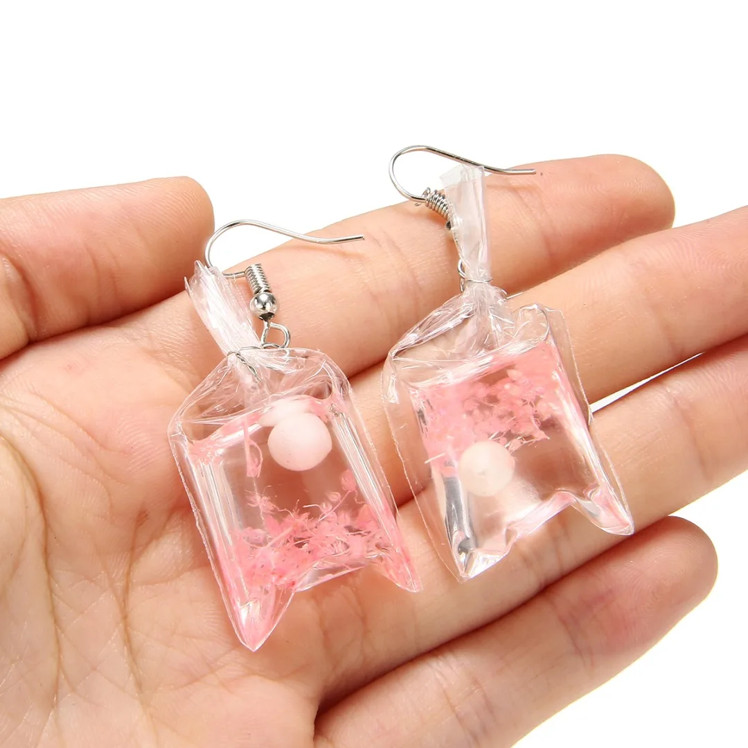 Трендовые серьги-Крючки с сумкой для воды очаровательные висячие серьги в виде