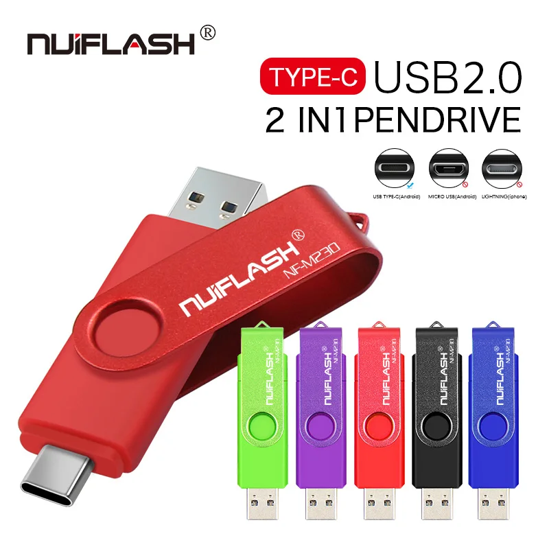 

Type-c 2.0 OTG USB flash drive Smart Phone Tablet PC 4GB 8GB 16GB 32GB 64GB Pendrives OTG Real Capacity Usb stick