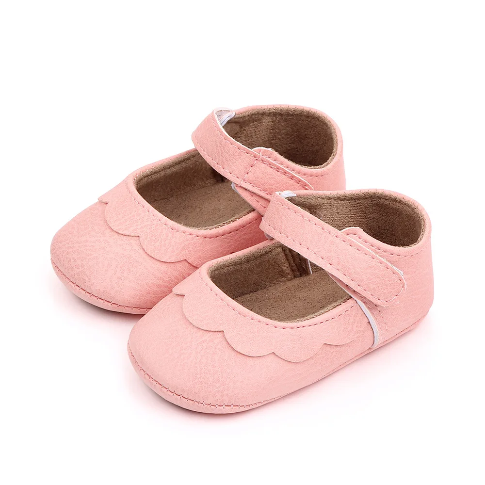 

Cute Bow Soft Leather Anti Slip Baby Shoes Toddlers Rubber Sole First Walkers Boys Girls Moccasins Newborn Crib Shoes Prewalkers