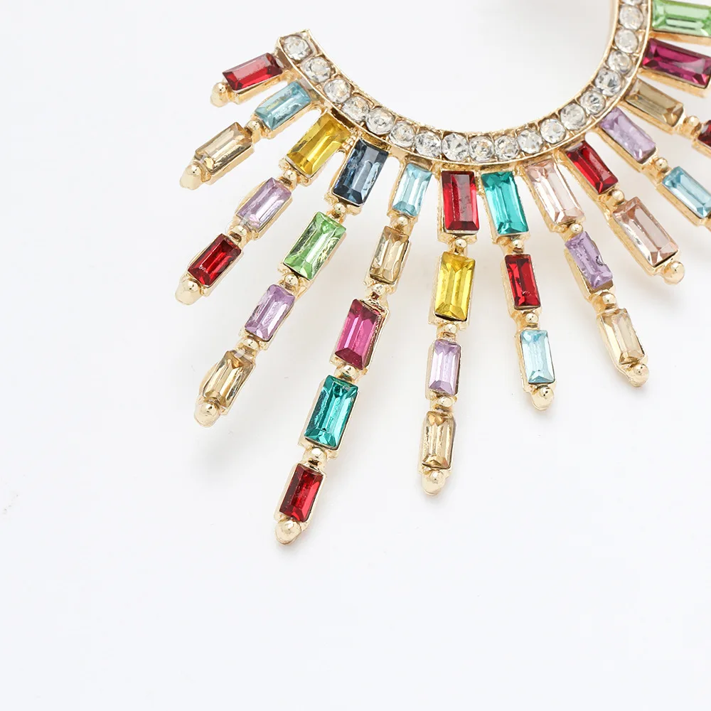 Женские серьги-подвески 4 цвета стразы ювелирное изделие в богемном стиле |