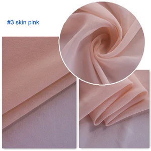 3 skin pink 100 см* 114 см гладкий шелк материал Жоржет прозрачные ткани платье Шарфы материал шелк шифон - Цвет: 3 skin pink