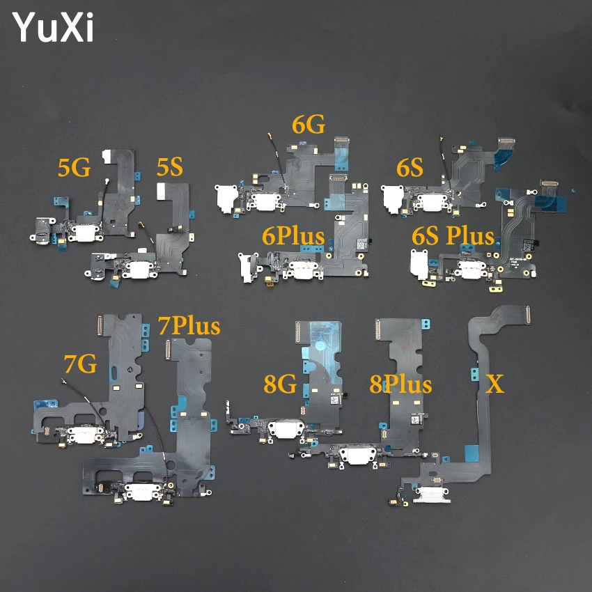 USB разъем для зарядного устройства гибкий кабель iPhone 5G 6 6S 6splus 7 8 Plus X порт док с