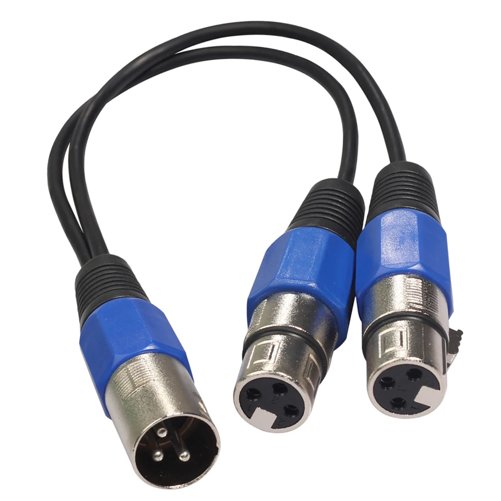 1 шт. 3pin XLR штекер Джек на 2-портный Dual Женская Y разветвитель кабеля адаптера