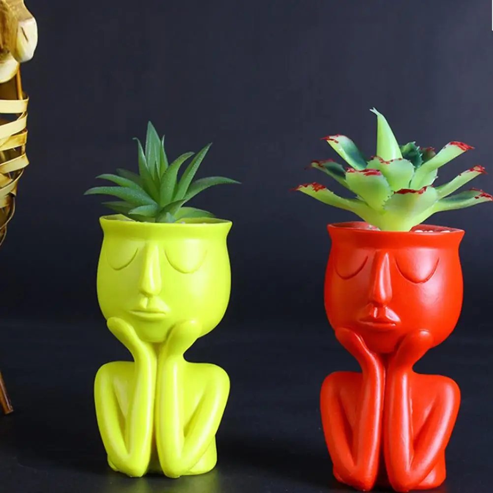 Творческий головы Уход за кожей лица цветочных растений смолы сочные ящик для