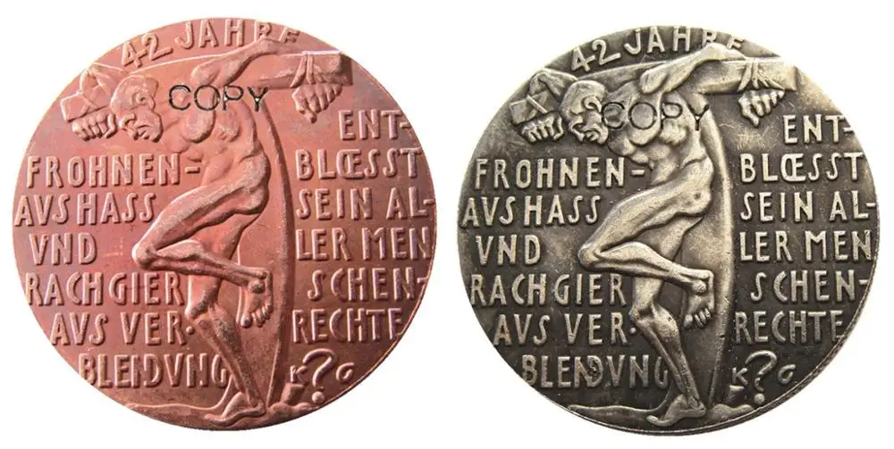 

GERMANY 1927 ,The Paris Dictat 100% Copper or Silver Plated Copy Coins