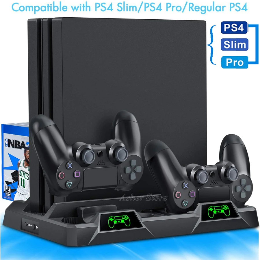 Вертикальная подставка для PS4 Slim Pro 2 контроллера зарядное устройство док-станция