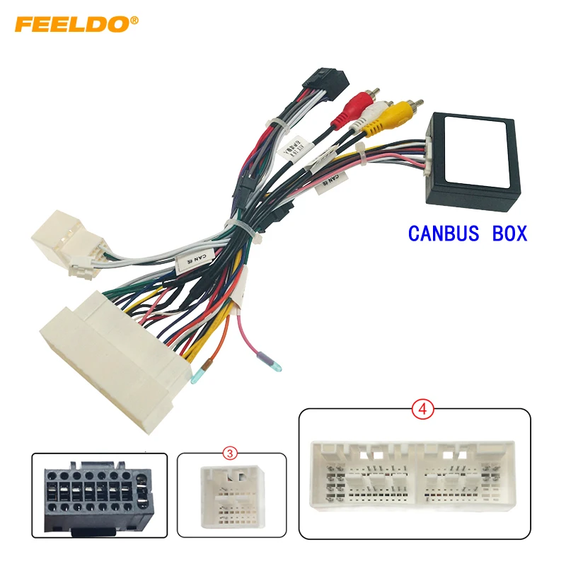 Автомобильный аудиоплеер FEELDO 16PIN DVD плеер адаптер питания с can шиной для Hyundai Encino