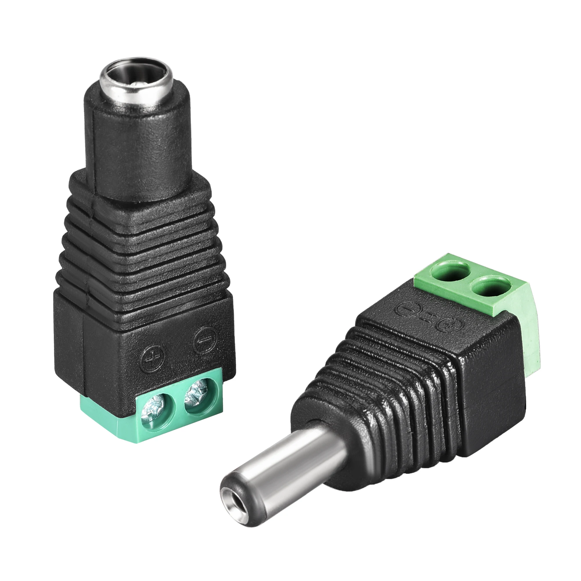 

uxcell 10Pair 5.5x2.1mm DC Power Jack Plug Adapter Connector for LED Strip CCTV Camera Cable Wire Ends,Black