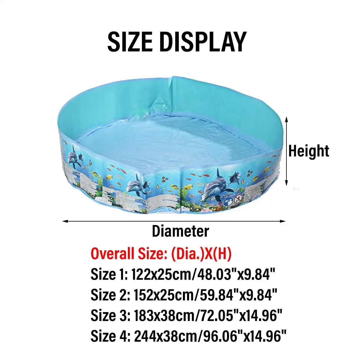 

4 Sizes Baby Children Round Swimming Pool Large Family PVC Swimming Pool Outdoor Summer Kids Inflatable Paddling Pools