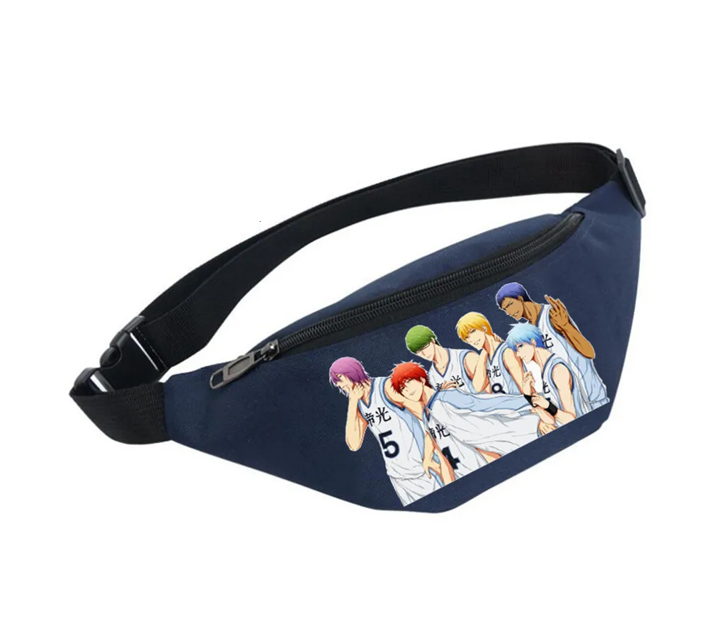 

Anime Waist Bag Women Belt Waterproof Chest Handbag Unisex Fanny Pack Ladies Waist Pack Belly Bags For Kuroko Tetsuya