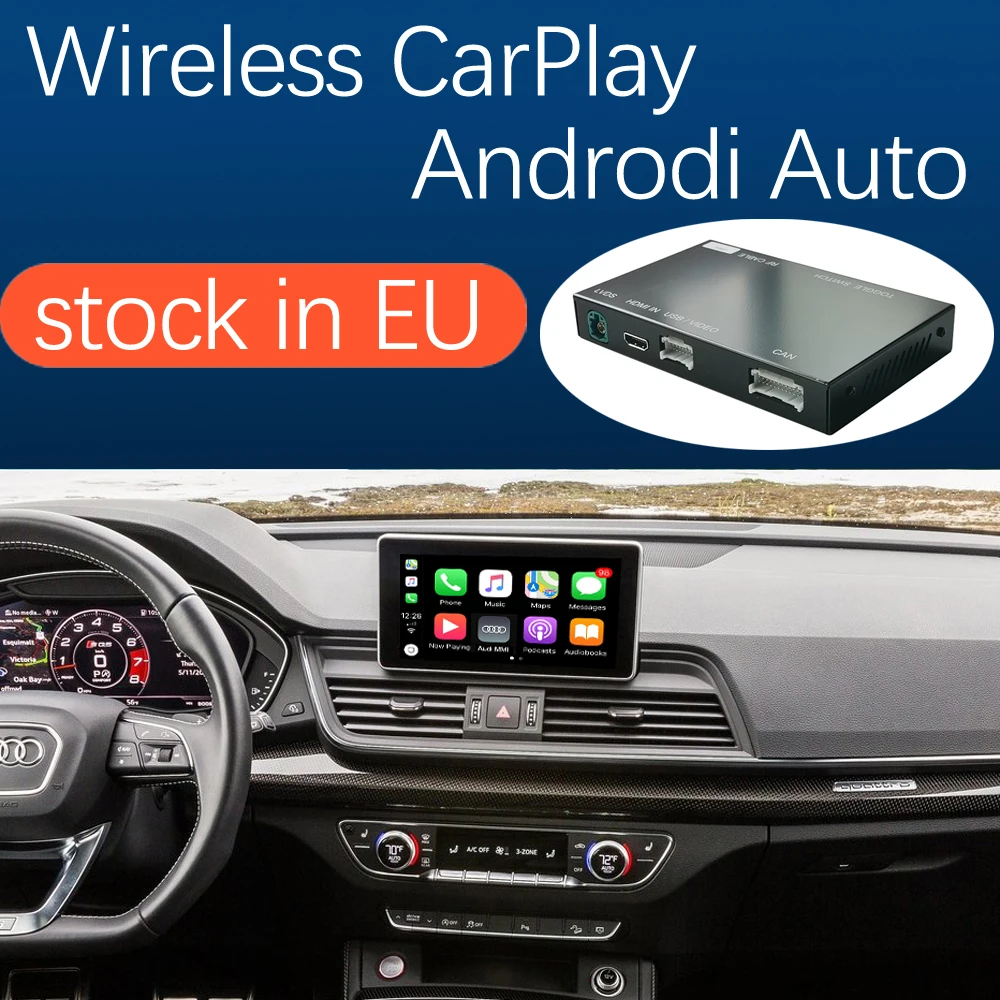 Беспроводной автомобильный интерфейс Apple CarPlay Android для Audi Q5 2018 2019 с функциями AirPlay