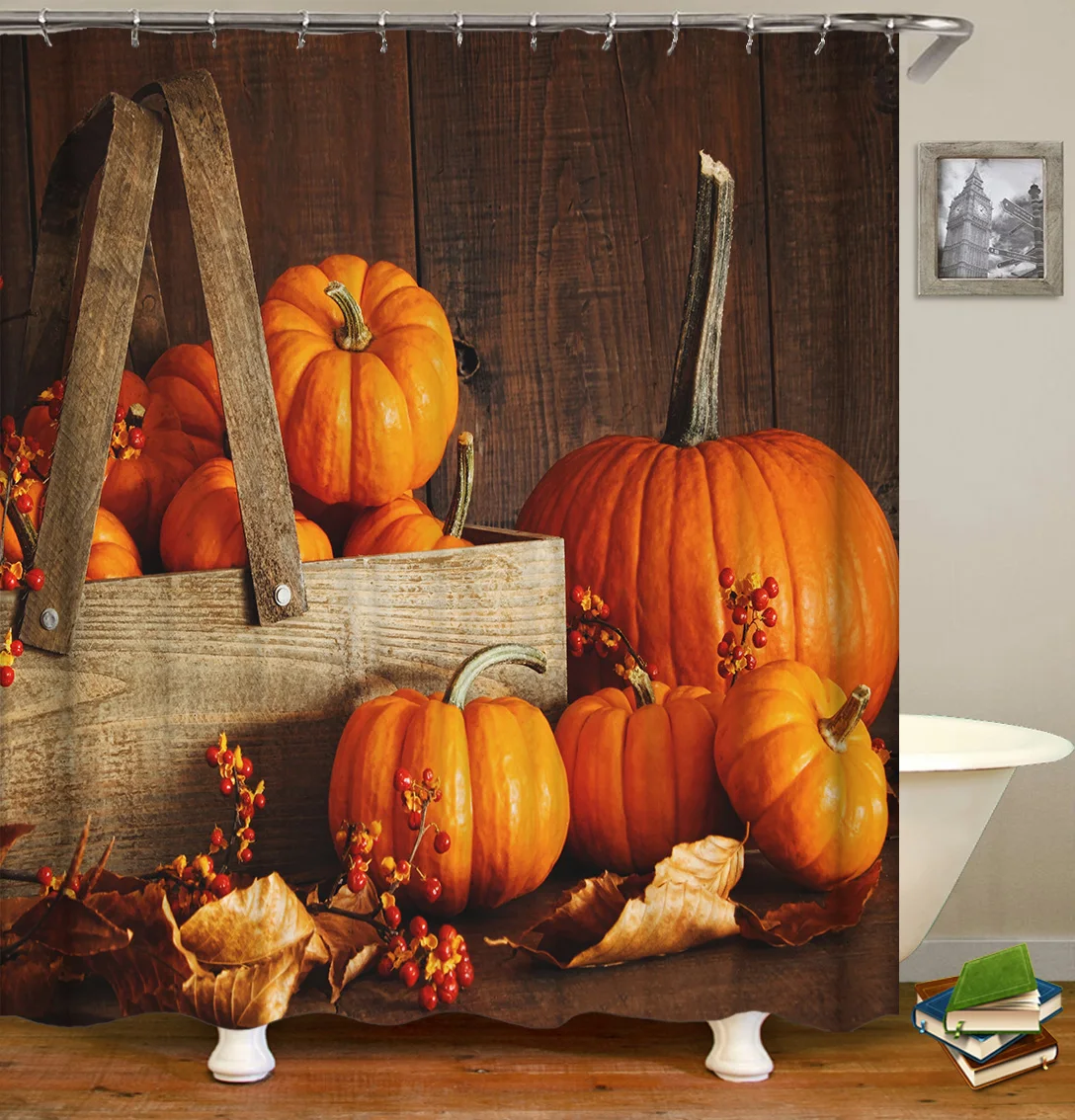 Занавеска для душа на Хэллоуин занавеска с геометрическим рисунком Тканевая 3d в